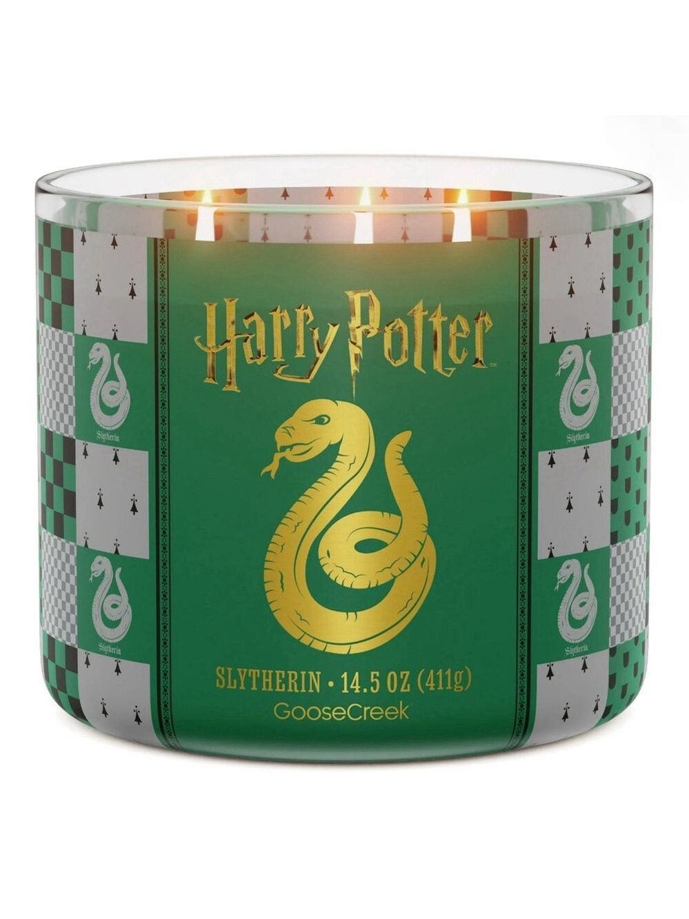 Harry Potter Slytherin 3-Wick Candle by Goose Creek 14.5 oz NEW